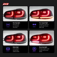 LKS Hochwertige 12V Neue Auto-Zubehörteile VW Golf 6 MK6 2008-2013 LED-Rücklicht Bremslicht Blinker Plug & Play Upgrade