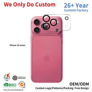 Protection d'objectif d'appareil photo en verre trempé ultra-fin anti-empreintes digitales, anti-chocs, HD 9H pour iPhone 18 - Product Image 1