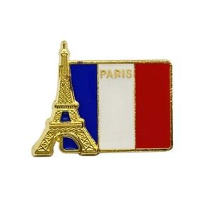 Broche double d'amitié en métal émaillé personnalisée, vente en gros d'usine, badge de revers, carte nationale, drapeau de la <span class=keywords><strong>France</strong></span> - Product Image 4