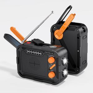 Radio Multifuncional de Manivela, Cargador Solar para Emergencias y Prevención de Desastres, Banco de Energía Portátil de 5000mAh - Product Image 1