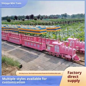 Petit train électrique d'extérieur pour centre commercial, équipement de divertissement, modèle Chuangbo en acier et PRV sur rail vapeur - Product Image 4