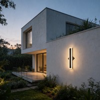Applique murale extérieure étanche IP65, lampe murale LED linéaire moderne, température de couleur réglable 5CCT pour jardin, patio, façade