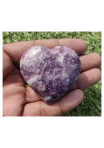 Hermoso Corazón de Lapidolita - Energía y Amor sin Fin, Regalos, Artesanía de Cristal al por Mayor - Product Image 3