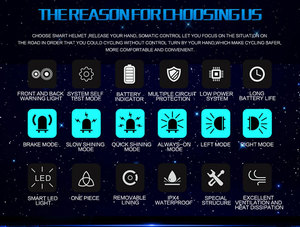 Delanhuwi <span class=keywords><strong>casco</strong></span> de <span class=keywords><strong>ciclismo</strong></span> inteligente para verano 55-59cm nuevo con sensor de <span class=keywords><strong>giro</strong></span> y freno luz trasera para patinaje y esquí para montar - Product Image 5