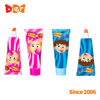 Vente en gros de bonbons tube de dentifrice de marque privée personnalisé gomme à mâcher liquide à bulles saveur de fruits sucrés jouet de bonbons pour enfants OEM/ODM