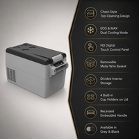 Réfrigérateur-congélateur portable 12V pour voiture 35L -20°C ℃   Batterie externe double usage DC12V 24V AC pour camion, camping-car et camping