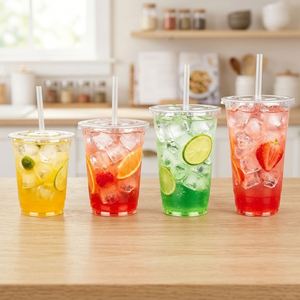 Vasos de Plástico PET Desechables de 12oz y 98mm de Calibre, con Logotipo Personalizado Impreso, para Bebidas Frías, Té con Leche, Té de Burbujas, Jugo - Product Image 3