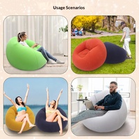 Canapé gonflable en PVC simple et moderne, tabouret de loisirs portable, pouf de camping