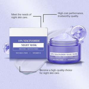 Niacinamide Sleep Moisturizing Mask <b>Brightens</b> Dark Spots Hydrates Deeply Locks Moisture All Skin Types No-Rinse Night Use 60g - Product Image 5