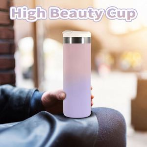 กระติกน้ำสุญญากาศสแตนเลสสองชั้นขนาด 16 ออนซ์ สีผสม แบบตรง พกพาสะดวก - Product Image 2