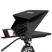 Desview 19 "Interview Conference Video Recording Invite Buckled Magnetic Sunhood Teleprompter for DSLR Tablet Phone Shooting