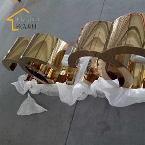 DH-1441 2017 Mới Nhất Thời Trang Hàng Đầu Thiết Kế 8 Chỗ Ngồi Rose Gold Thép Marble Bàn Ăn Bộ - Product Image 5