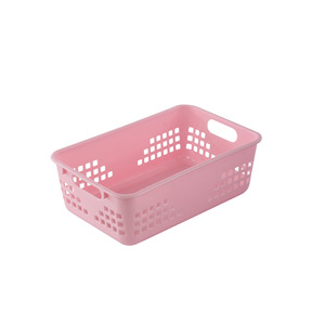 <b>Storage</b> <b>Baskets</b> Rectangle PP Material With Handle For Home Organizing Miscellaneous Items Available In Blue Green Pink - Product Image 3
