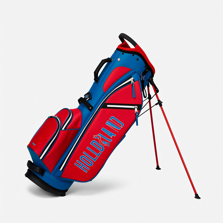 Vintage Golf Bag Automatically Adjustable Dual Straps Lightweight Golf Stand Bag with 7 Way Full