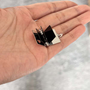 Collier Pendentif <span class=keywords><strong>Livre</strong></span> Carré en Acier Inoxydable Plaqué Or Gravable Bijoux de Famille Couleur Or Or Rose Noir - Product Image 6