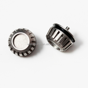 Couronne de montre personnalisée en acier inoxydable 316L, à visser, étanche, grande cannelure, pour montres mécaniques de plongée NH35 NH34, vente en gros de pièces. - Product Image 1