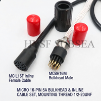 HYSF SUBSEA MCIL16F Konektor Bawah Air 16-Pin Female, Konektor Kabel Kedap Air Mikro Subsea untuk ROV AUV Power PCB FPC IP60MPa