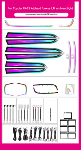 ระบบไฟ LED สำหรับรถยนต์ SJC ระบบไฟสร้างบรรยากาศ สำหรับรถยนต์โตโยต้า อัลฟาร์ด/เวลไฟร์ ซีรีส์ 30 ปี 2015-2023 พวงมาลัยขวา/ซ้าย ไฟตกแต่ง<span class=keywords><strong>ภายใน</strong></span> - Product Image 5