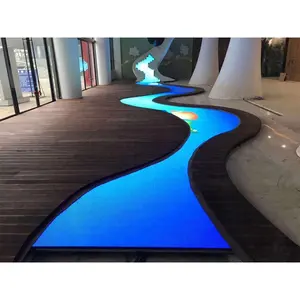 Water Fish Interactive Giant Led Floor Indoor Full Color Video Display 500X500 Led Interact Floor Screen