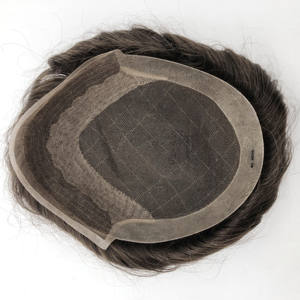 Au personnalisé vente en gros unité de système de remplacement remy cheveux perruque pour <span class=keywords><strong>les</strong></span> hommes Frontal Lace OCT homme toupeer - Product Image 1