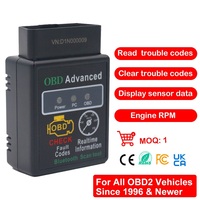 Lector de Códigos OBD2 Universal, Herramienta de Diagnóstico ELM327 V1.5 con 1 Año de Garantía, Conectividad USB de 12V, Pantalla LCD, Compatible con Todos los Autos