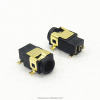 Prise d'alimentation CC plaquée or 2,5 A 16 V, 4 broches, prise femelle 3,5 mm avec connecteur mâle 3,1 mm, connecteur CC de haute qualité
