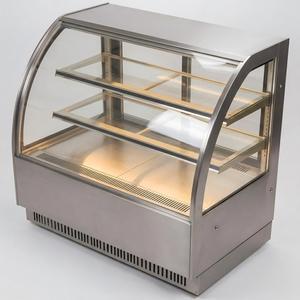 Vitrine de présentation de luxe en acier inoxydable pour boulangerie, pâtisserie, bière, boissons et aliments, avec réfrigérateur sous comptoir pour bouteilles de bière - Product Image 2