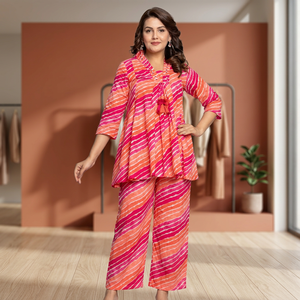 Conjunto de Pantalones y Blusa Larga con Cuello en V y Estampado Tribal para Mujer, Blusa de Manga Larga con Cintura Elástica, Pantalones Largos hasta el Suelo, Estilo Fiesta - Product Image 2