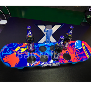 Sáng tạo kim loại Skateboard người giữ rượu vang bông tuyết thiết kế dày Acrylic Bar cho KTV trang điểm sử dụng bia phục vụ kệ trưng bày - Product Image 2