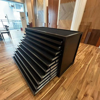 Étagère de présentation sur pied pliable personnalisable en granit et marbre pour échantillons de mosaïque