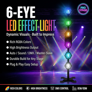 Luz de Escenario Vertical de Pie con LED RGBA de 6x50W, Efecto Vintage Honeycomb IP53, DMX512 para DJ, <span class=keywords><strong>Discoteca</strong></span>, Club, Bar - Product Image 1