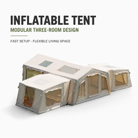 Carpa Familiar Inflable de Alta Calidad, Impermeable, de Tela Oxford, para 4-8 Personas, Carpa de Techo para Glamping al Aire Libre
