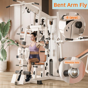 Estación de entrenamiento de gimnasio en casa con pila de pesas y sistema de polea Equipo de ejercicio multifunción para entrenamiento en casa - Product Image 4