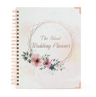 Organisateur de mariage personnalisé avec impression, reliure spirale, pour cadeaux, calendrier, budget, autocollants, livre d'or, mariée