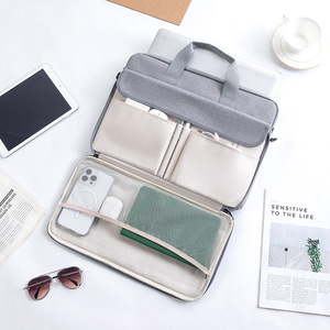 Bolso bandolera de nailon impermeable para portátil, ligero, acolchado, para viajes, negocios, oficina, uso diario. - Product Image 3