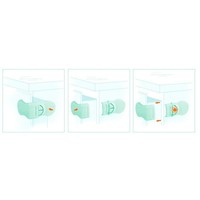 Serrure de sécurité pour enfants, accessoire adhésif à angle droit pour armoire ou tiroir de réfrigérateur, produit de sécurité, vente en gros,