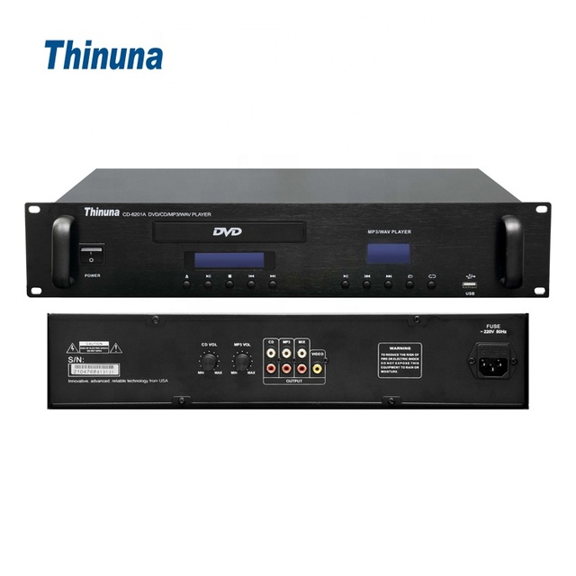 Thinuna CD-6201A Professional Speaker Sound System CD MP3 Multimedia Digital Media Player Dual Channel Audio Source Player
