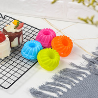Lot de 12 mini moules à gâteau en silicone, moules à muffins et coupes à pudding en forme de citrouille, ustensiles de cuisson antiadhésifs pour la vente en gros d'outils de pâtisserie