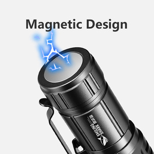 Smiling Shark Tactical <b>Flashlight</b> <b>Rechargeable</b> Zoomable Led White Light Outdoor Portable Spotlight - Product Image 4