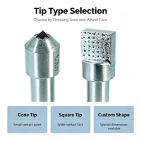 Outil de dressage de meules diamantées pour tour CNC, revêtement PVD CVD, dureté 90-95 HRC, couteau de façonnage pointu pour correction