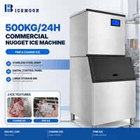 Machine à glace commerciale de 500 kg avec production de glace granulaire pour les présentoirs de fruits de mer et d'aliments frais et assistance technique en ligne