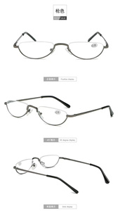 <span class=keywords><strong>Dumbledore</strong></span> personas mayores media luna lupa libro gafas Pequeño medio Metal primavera marco Hd resina transparente presbicia gafas <span class=keywords><strong>de</strong></span> lectura - Product Image 6