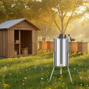 Extracteur de miel manuel en acier inoxydable à 2 cadres, machine de traitement des ruches pour apiculture - Product Image 2