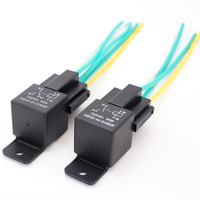 Toptan 4Pin 4 Önceden Kablolu 12V 40 Amper SPST Tek Kutuplu Tek Açma-Kapama Bosch Tipi Araba Kamyon Röle Soket Kablo Demeti