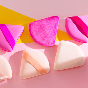 Nhãn hiệu riêng tam giác nhung nhỏ gọn bột phồng hai mặt sử dụng PU nền tảng trang điểm miếng bọt biển - Product Image 5