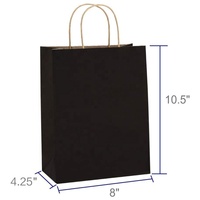Vente en gros d'emballage de bijoux fantaisie de boutique sac cadeau de marque bon marché avec poignées petits sacs en papier avec logo personnalisé
