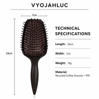 Brosse à cheveux volumisante parfumée à coussin d'air, grande brosse incurvée pour massage du cuir chevelu, pour coiffure à domicile
