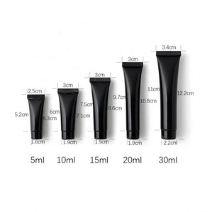 Customized Private LOGO Empty Squeeze <b>Tube</b> Cosmetic Hand Cream <b>Plastic</b> Soft <b>Tube</b> Black Packaging - Product Image 5