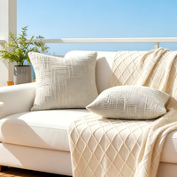 Housse de coussin carrée en velours polyester personnalisable, écologique, pour la maison et l'hôtel
