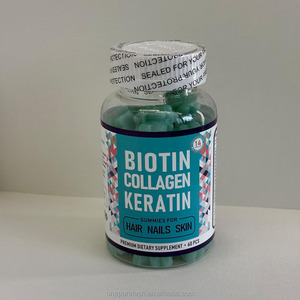 Gomitas de Biotina, Colágeno y Queratina para Cabello, Uñas y Piel, 60 Unidades, Suplemento Dietético Premium - Product Image 2